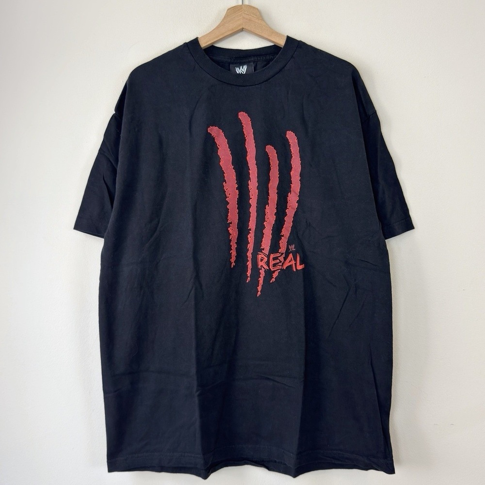 Vintage WWE Chris Benoit 4 Real Graphic Wrestling Black Tee Shirt - XL